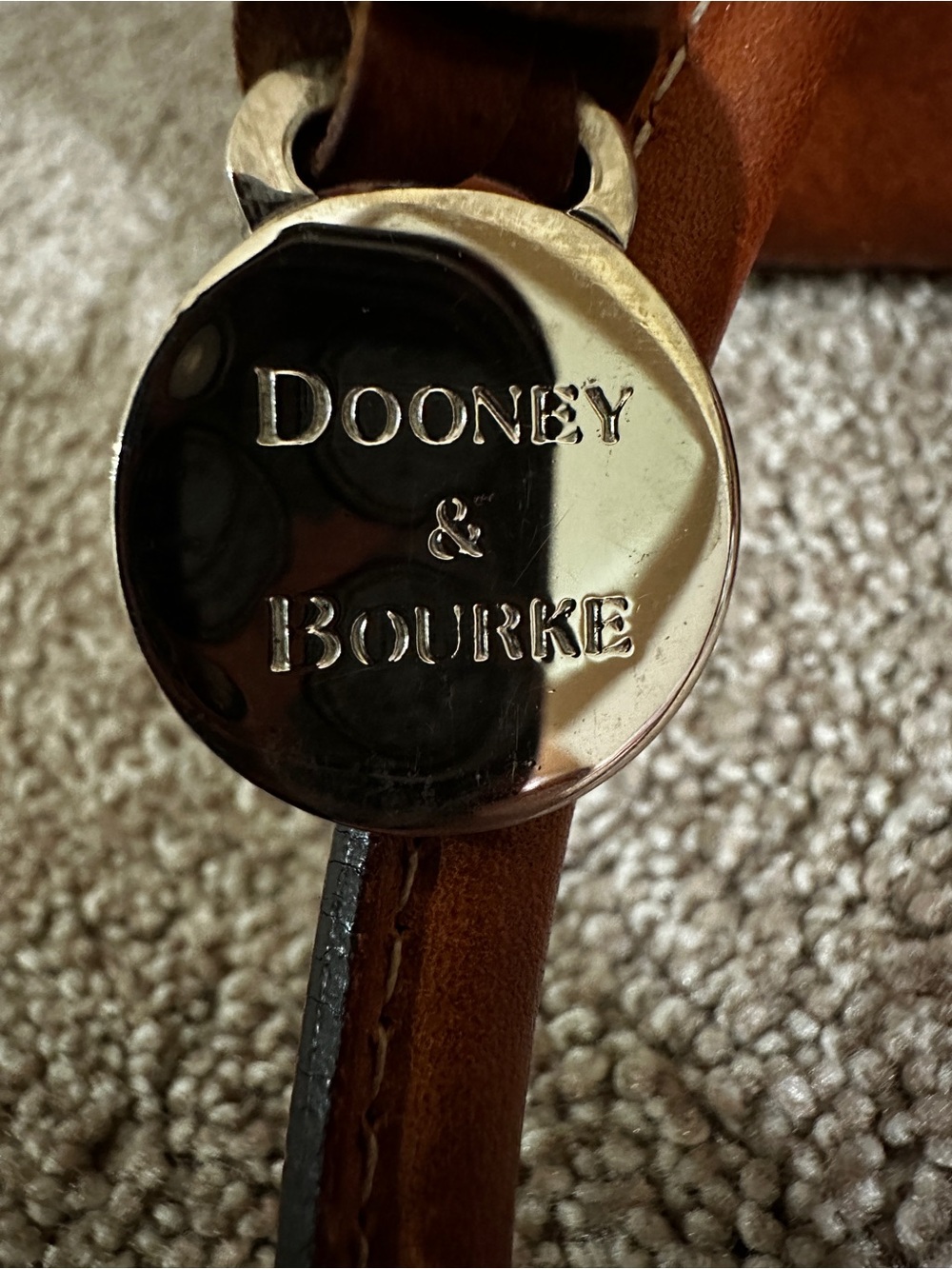 Dooney and Bourke Leather Top-Handle Satchel in Brown vintage w/leather wallet - Picture 2 of 8